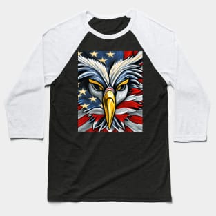 American Bald Eagle Flag Baseball T-Shirt